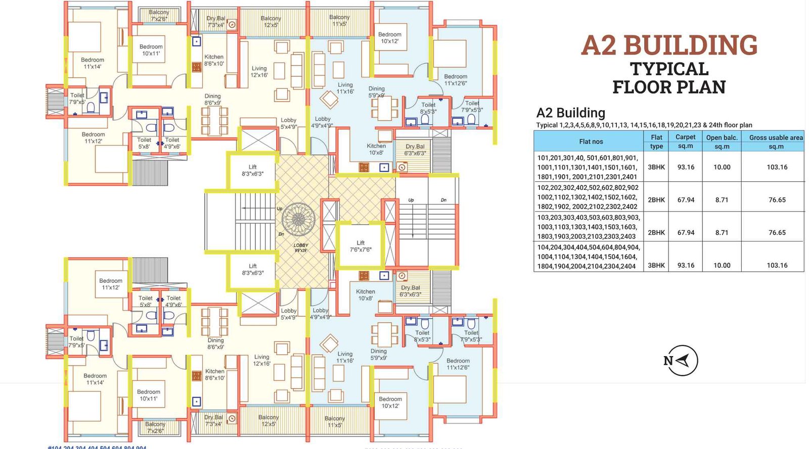 Dream-Delmont-A2-building-typical-floor-plan